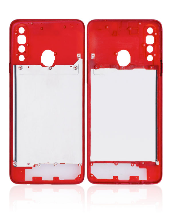 Samsung Galaxy A20s (A207F) Mid-Frame Housing (Red) - LK