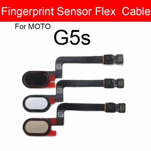 Motorola Moto G5S Fingerprint Reader Sensor Home Button Flex Cable (Gold)