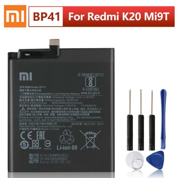 Battery Compatible For Xiaomi Mi 9T / Redmi K20 (BP41) Li-Po 4000 mAh