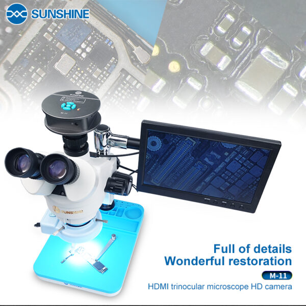 SUNSHINE M-11 4800W HDMI trinocular microscope HD camera 48 mega pixels - Image 6