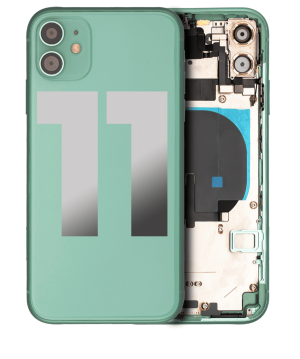 Apple iPhone 11 Pulled Mid-Frame Housing with Parts No Battery (Green) - YU