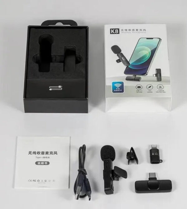 K8 Wireless Microphone For Mobile Type-C & Lightning - Image 3