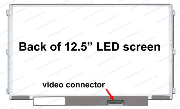 LCD Screen 12.5" WideScreen LTN125AT01-401 HD (1366x768) Side Brackets Matte 40-pin - LCS