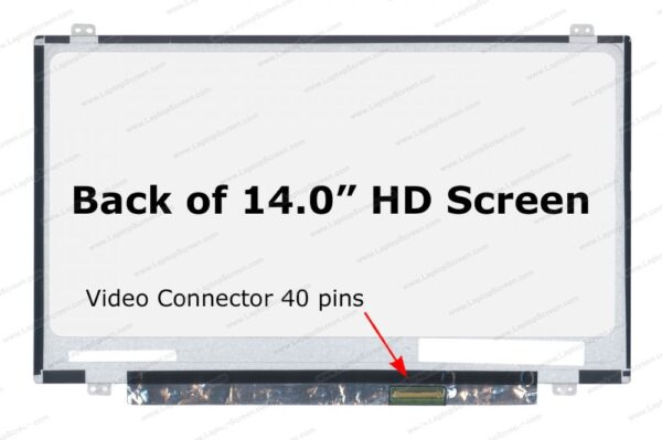 LCD Screen 14.0'' WideScreen N140BGE-L32 REV.C1 HD (1366x768) Top and Bottom Brackets  Glossy 40 pin - LUS