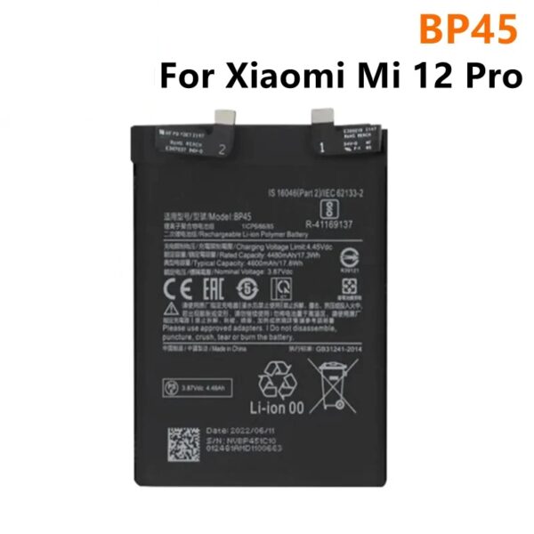 Xiaomi 12 Pro  Service Pack Battery (BP45) Li-lon 4600 mAh