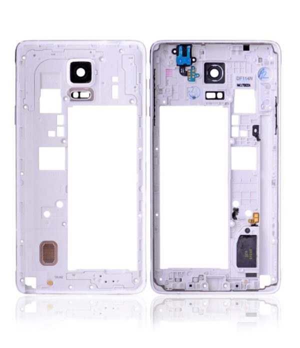 Samsung Galaxy Note 4 (N910F) Middel-Frame Housing + Back Cover (White) - LM